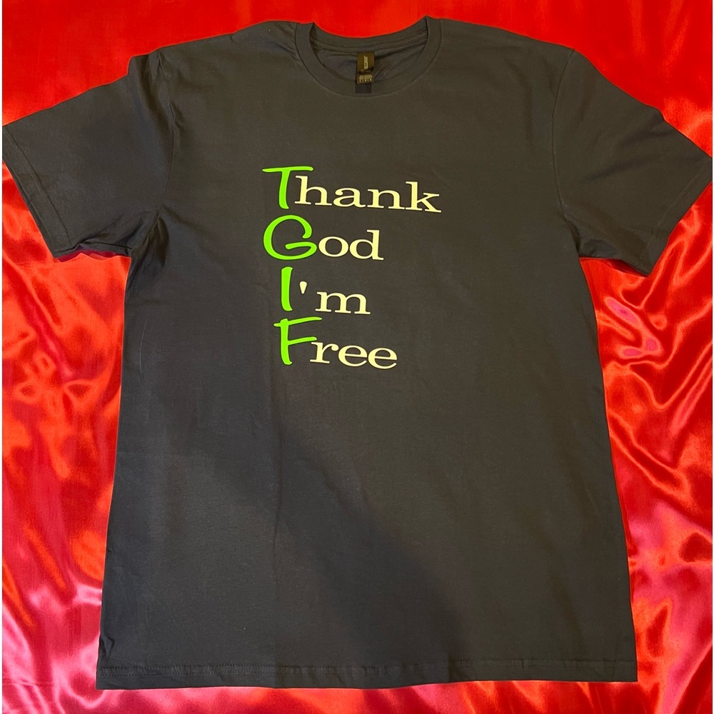 Navy Blue Thank God I’m Free (TGIF)Shirt